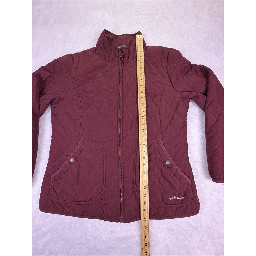 Eddie Bauer Year‎ Round Quilted Jacket Lined Women's XL Berry Outdoors Hiking